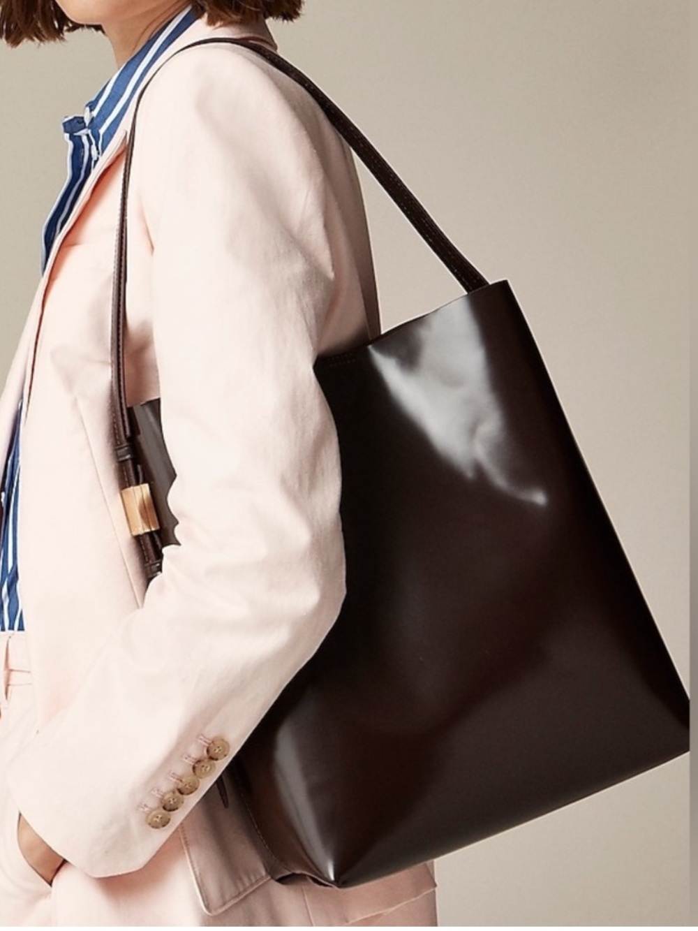 J. Crew Edie Bucket Bag in Italian Leather